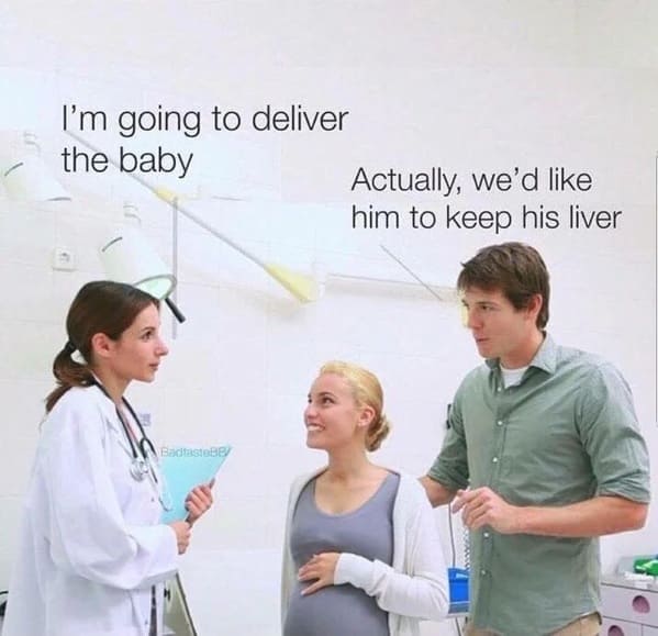 The pun was born before the baby