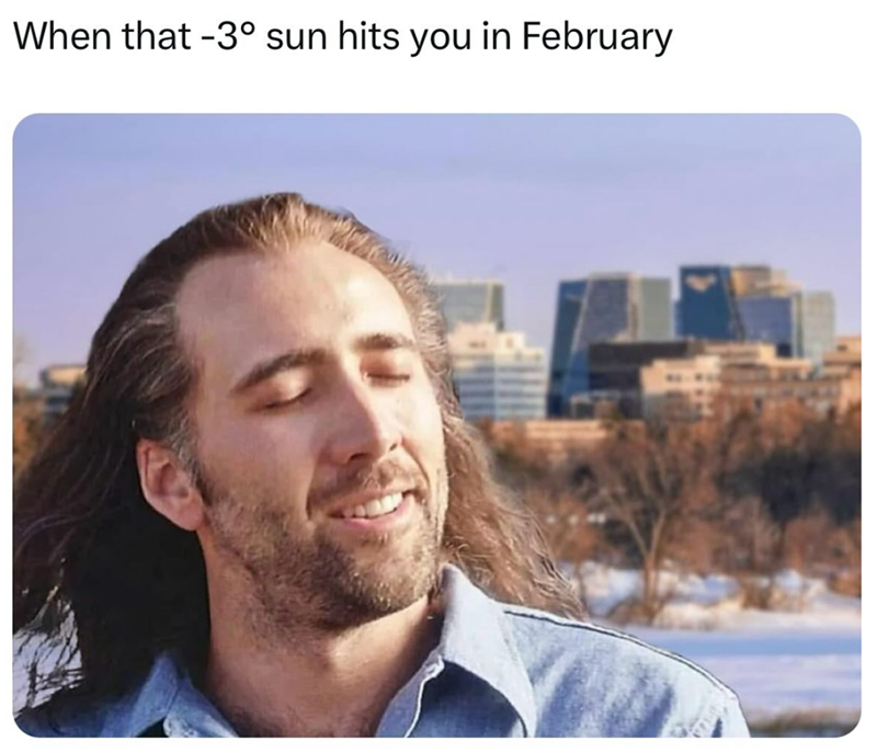 Rare February sunshine