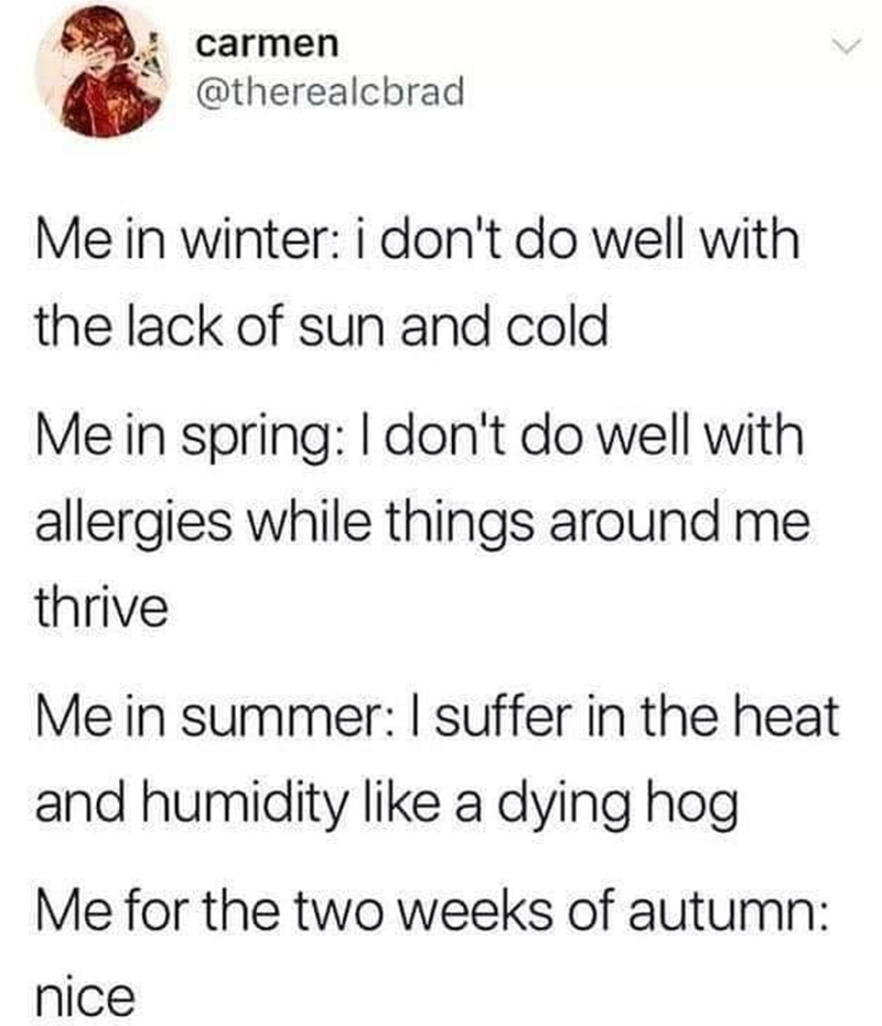 Surviving the seasons